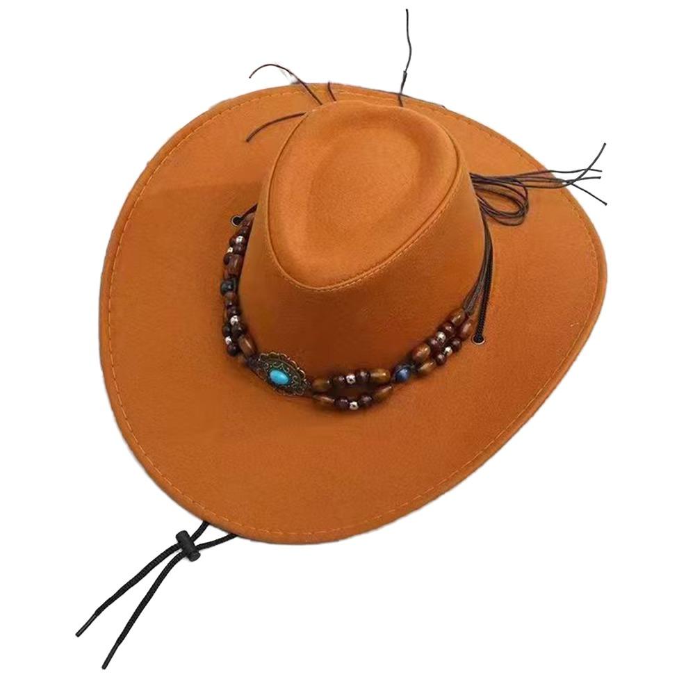 New Artificial Suede Western Cowboy Hat Felt Curved Brim Top Hat Soft Tibetan Style Jazz Fedora Hats Outdoor Riding помаранчевий
New Artificial Suede Western Cowboy Hat Felt Curved Brim Top Hat Soft Tibetan Style Jazz Fedora Hats Outdoor Riding помаранчевий
