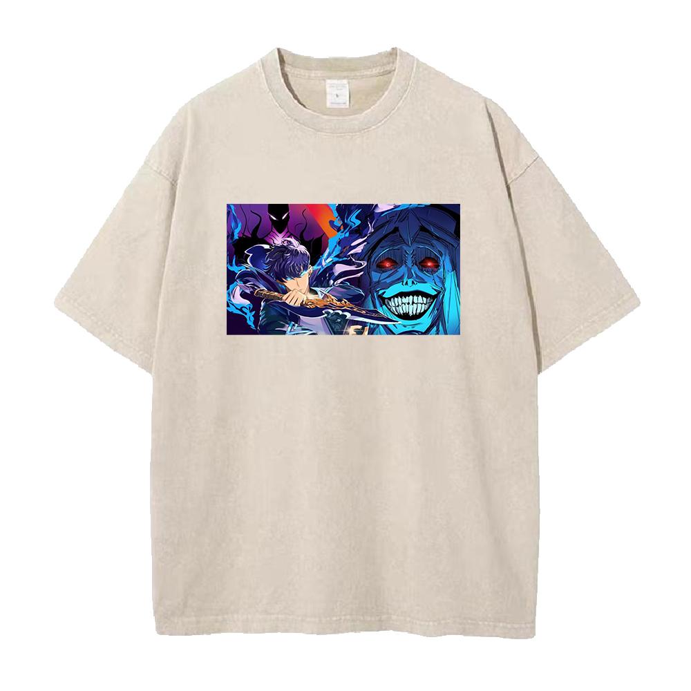 Hot Anime Solo Leveling Sung Jin-Woo Print Washed T-shirt Men Manga Cotton Tshirts Casual Loose Tee Harajuku Male Street T Shirt XXL
Hot Anime Solo Leveling Sung Jin-Woo Print Washed T-shirt Men Manga Cotton Tshirts Casual Loose Tee Harajuku Male Street T Shirt XXL