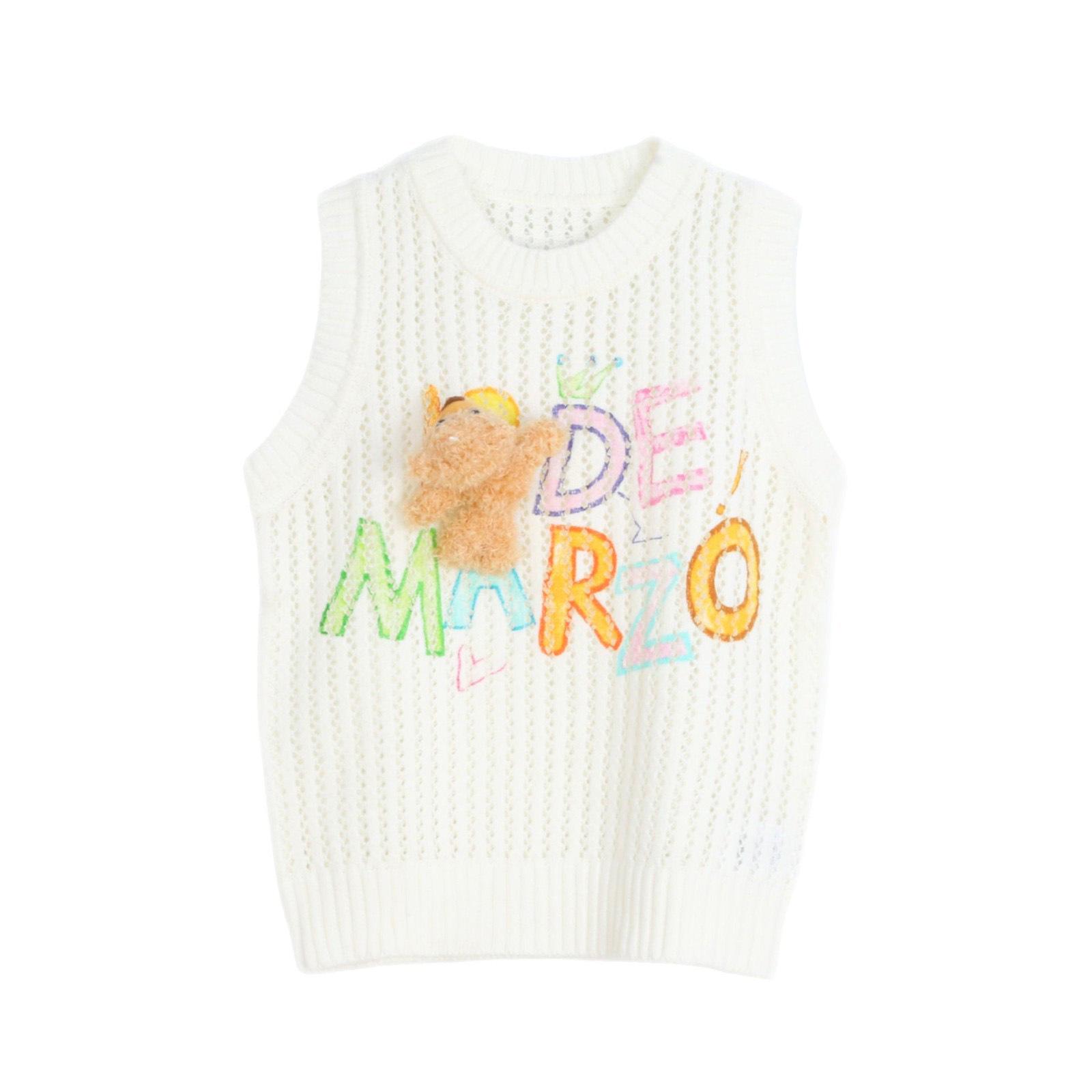 Korean Spring/Summer Cartoon Letter Knit Vest Tank - Women s Slimming Round Neck Pullover Large
Korean Spring/Summer Cartoon Letter Knit Vest Tank - Women s Slimming Round Neck Pullover Large