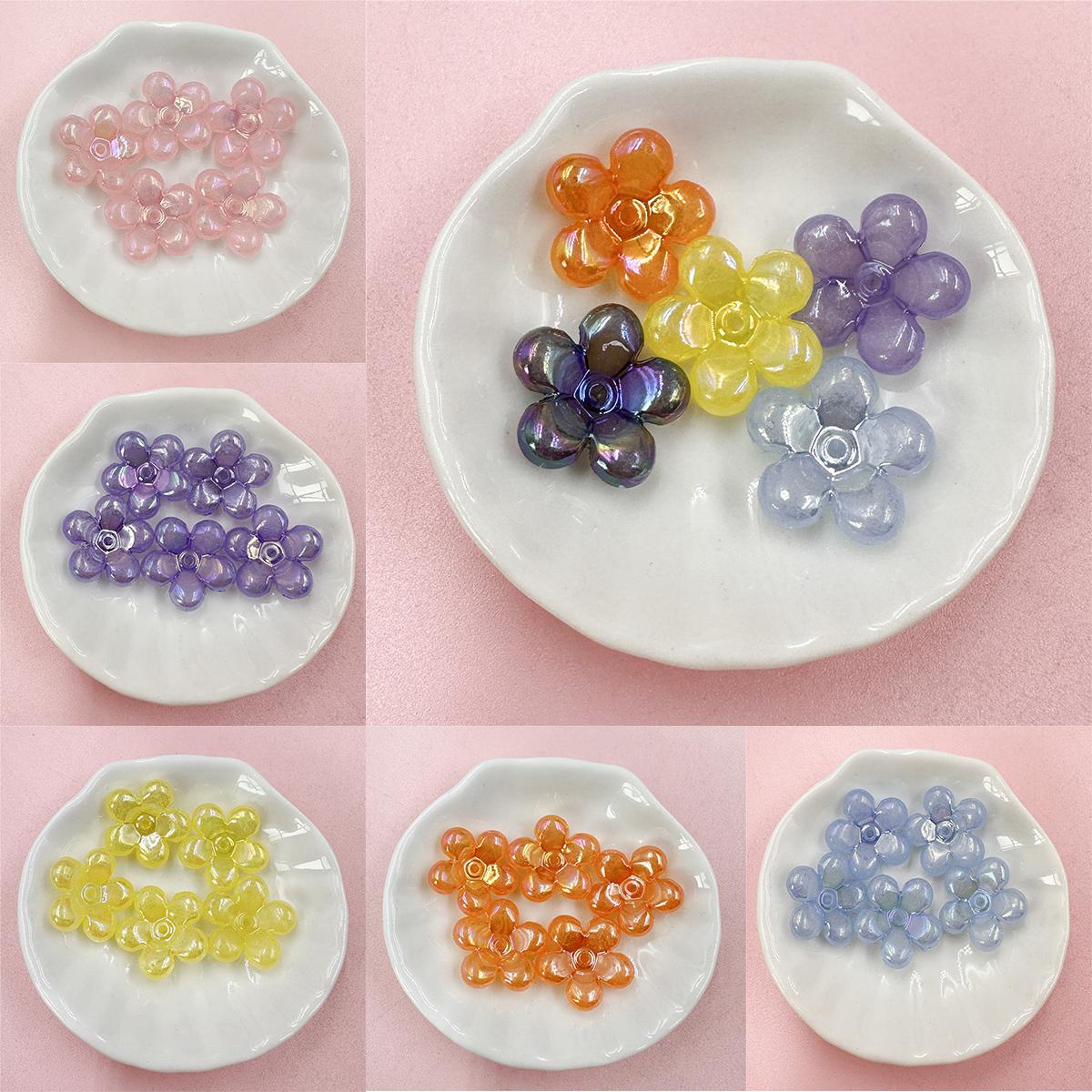 Hanmade Exquisite Acrylic Beads Colorful Flower Elements 5Pcs 21mm Jewelry Accessories DIY Beading Accessory Blossom Beads Accessory Material
Hanmade Exquisite Acrylic Beads Colorful Flower Elements 5Pcs 21mm Jewelry Accessories DIY Beading Accessory Blossom Beads Accessory Material