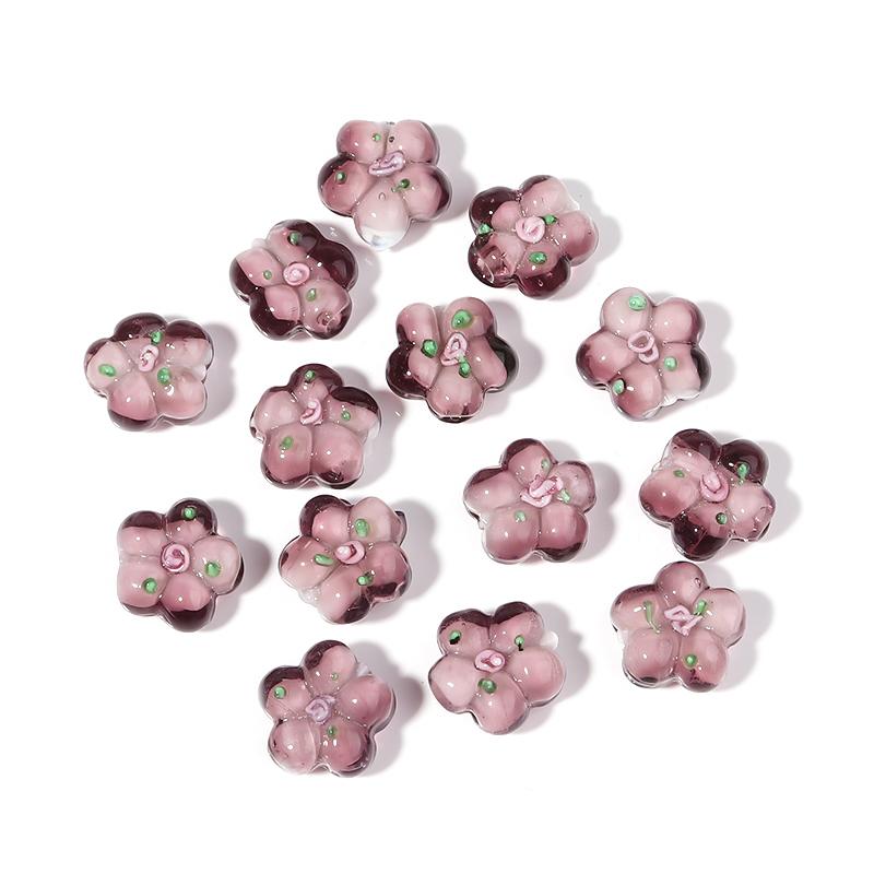 10pcs/Lot Multicolor Glass Beads Translucent Flower Loose Glaze Charms for Jewelry Making DIY Bracelets Lampwork Accessories фіолетовий
10pcs/Lot Multicolor Glass Beads Translucent Flower Loose Glaze Charms for Jewelry Making DIY Bracelets Lampwork Accessories фіолетовий