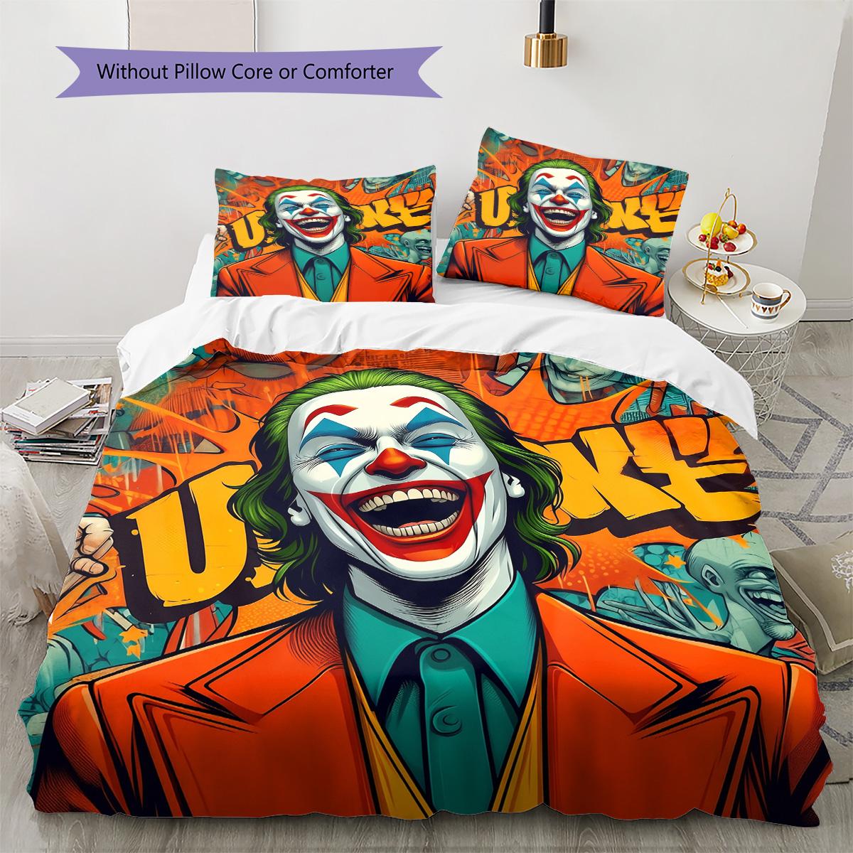 Clown Smile Bedding Set, 1 Duvet Cover & 2 Pillowcases, Suitable for Living Room, Perfect Gift for Movie Fans 135x200cm
Clown Smile Bedding Set, 1 Duvet Cover & 2 Pillowcases, Suitable for Living Room, Perfect Gift for Movie Fans 135x200cm