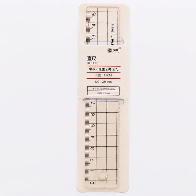 1 шт. Прозрачная пластиковая линейка в простом стиле Escolar для студентов, офиса, учебы, канцелярские товары для рисования, школьные принадлежности
