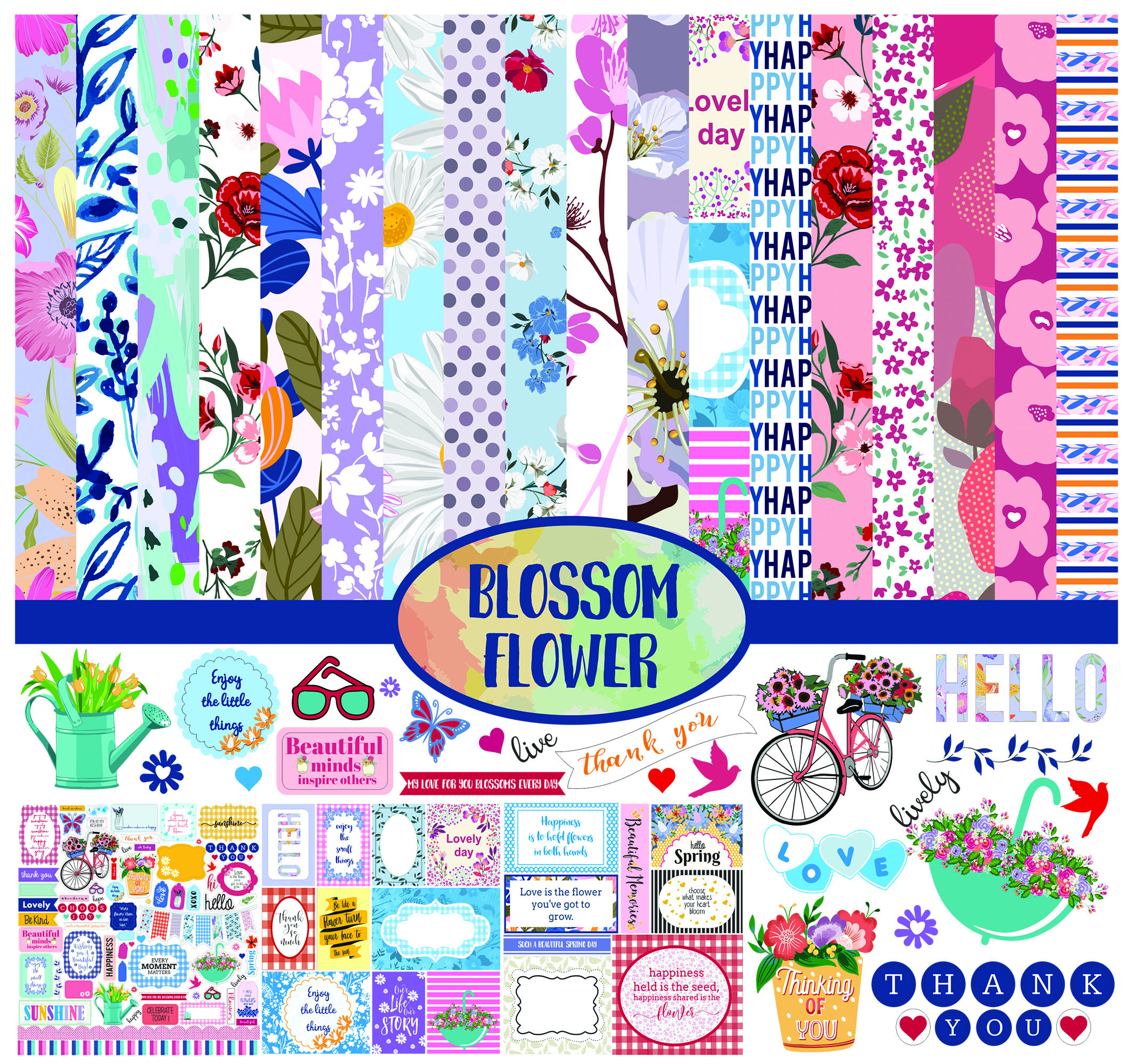Inkdotpot Spring Blossom Flower Theme Collection Двухсторонний набор бумаги для скрапбукинга Карточки 12 x 12 дюймов - 16 страниц 12 x12 разноцветный
Inkdotpot Spring Blossom Flower Theme Collection Двухсторонний набор бумаги для скрапбукинга Карточки 12 x 12 дюймов - 16 страниц 12 x12 разноцветный