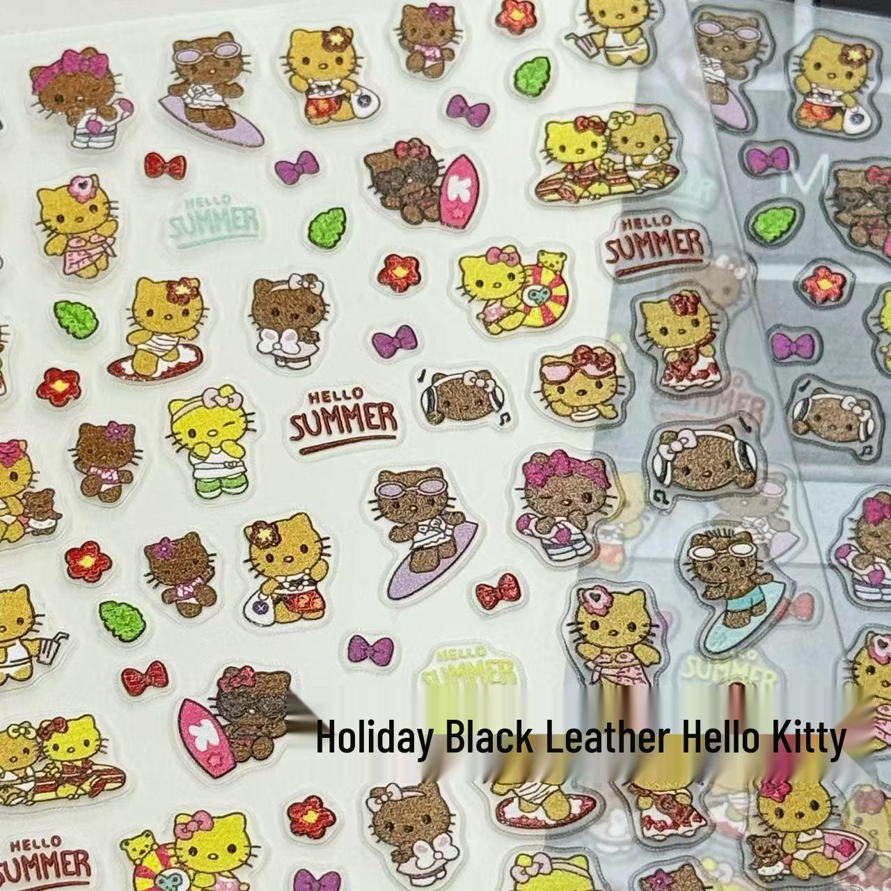 Водонепроницаемые наклейки для маникюра Hello Kitty Surf - Милые рельефные наклейки для летнего пляжного дизайна DIY
Водонепроницаемые наклейки для маникюра Hello Kitty Surf - Милые рельефные наклейки для летнего пляжного дизайна DIY