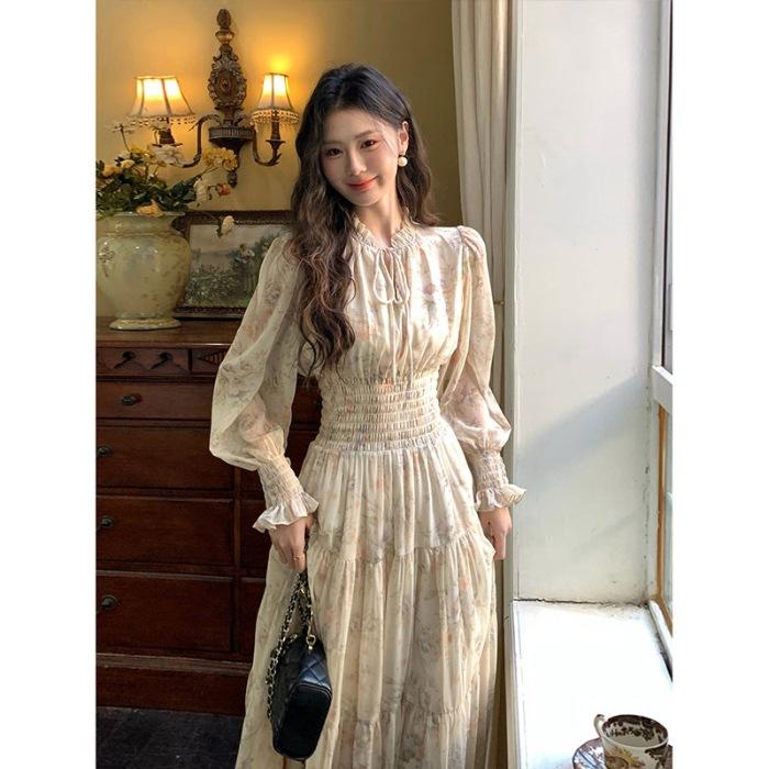 Coffee break French floral chiffon dress women s long models early and early autumn new models super good-looking waist long dress XL квітковий колір друку
Coffee break French floral chiffon dress women s long models early and early autumn new models super good-looking waist long dress XL квітковий колір друку