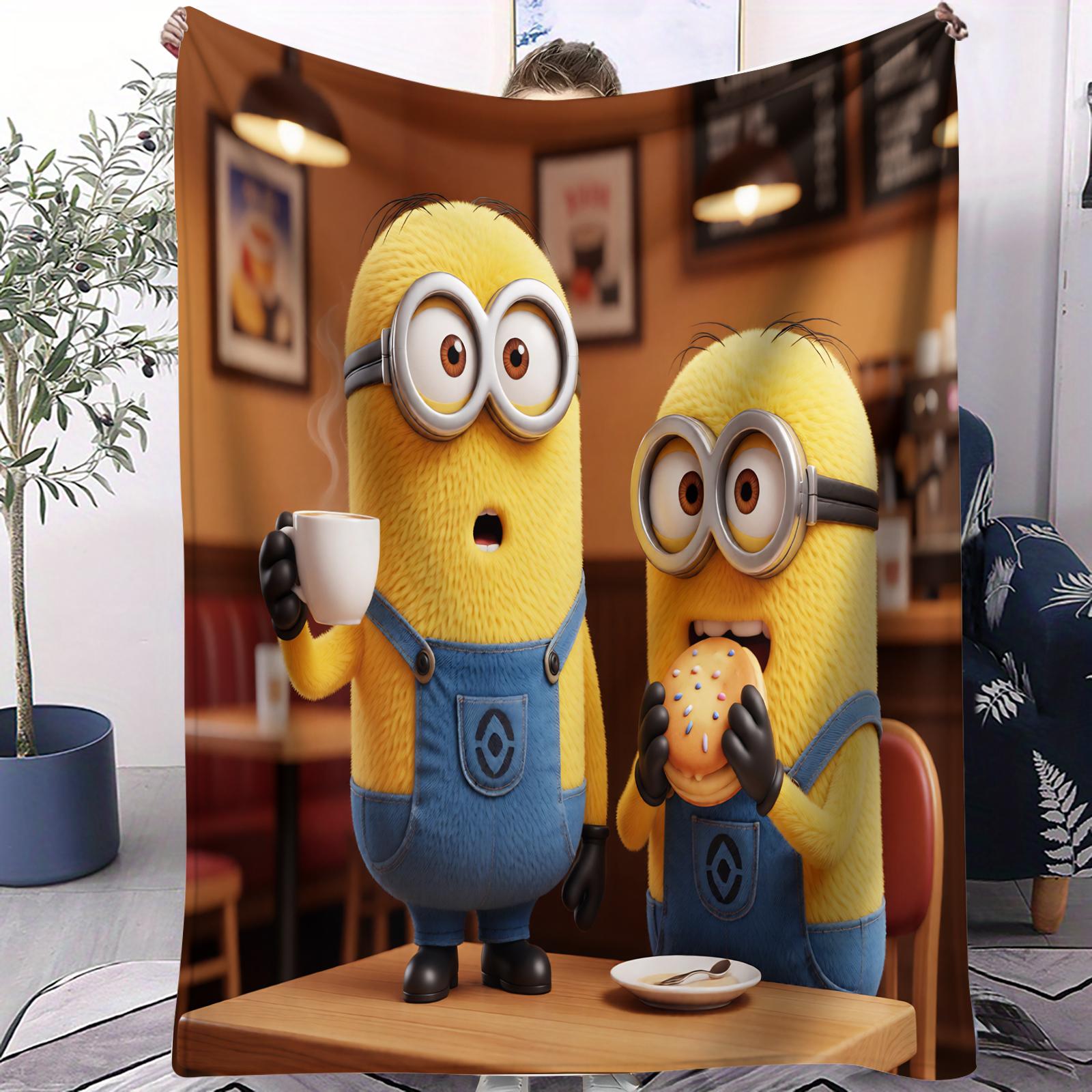 Cute Minions Print Small Cover Blanket Soft Cozy Comfortable Fleece Blanket For Bedroom Dorm Sofa Living Room Travel Home Decor 70x100cm
Cute Minions Print Small Cover Blanket Soft Cozy Comfortable Fleece Blanket For Bedroom Dorm Sofa Living Room Travel Home Decor 70x100cm