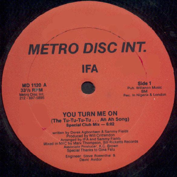 12inch Record IFA - You Turn Me On (The Tu-Tu-Tu-Tu... MD1120 Metro Disc Int. US Dance & Electronica Used
12inch Record IFA - You Turn Me On (The Tu-Tu-Tu-Tu... MD1120 Metro Disc Int. US Dance & Electronica Used
