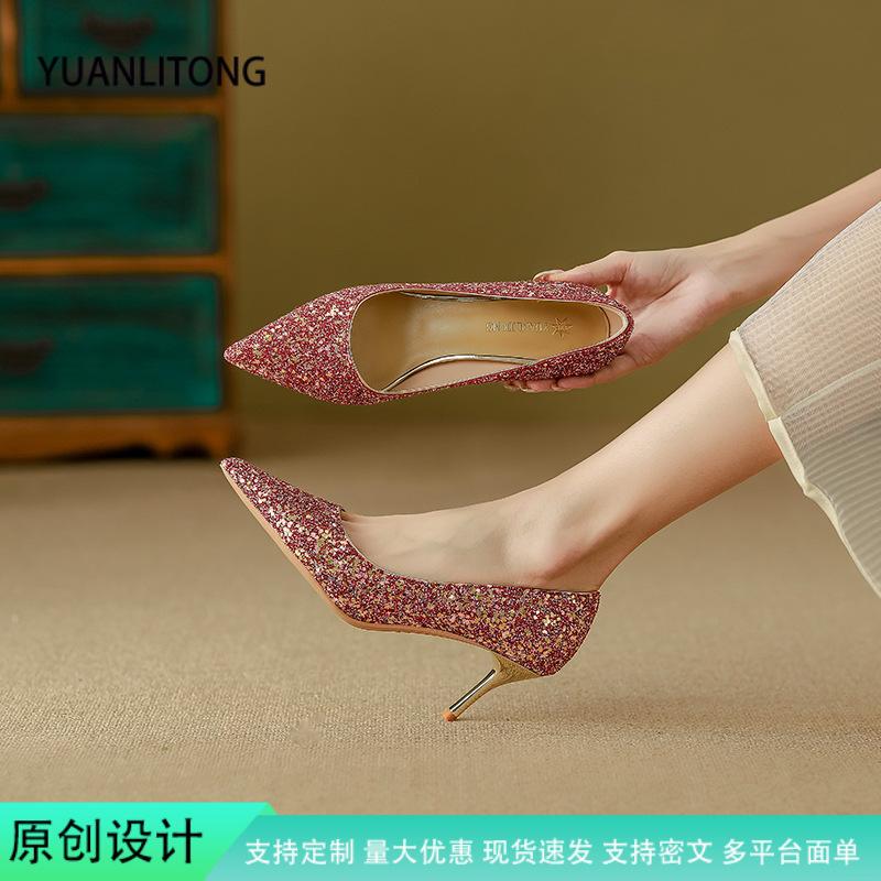 Rose wedding shoes women s new high-end Chinese bride Xiuhe high heels are not tired of toasting crystal single shoes 39 шампанського
Rose wedding shoes women s new high-end Chinese bride Xiuhe high heels are not tired of toasting crystal single shoes 39 шампанського