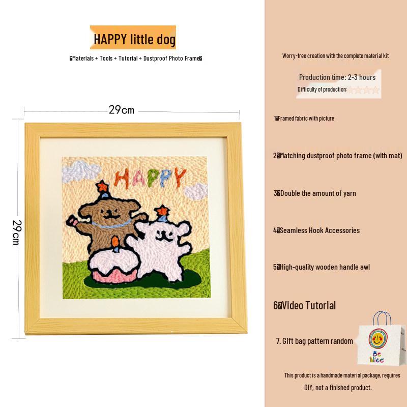 Cute Couple Dog Punch Needle Embroidery Kit – DIY Yarn Painting with Photo Frame, Perfect Handmade Anniversary Gift
Cute Couple Dog Punch Needle Embroidery Kit – DIY Yarn Painting with Photo Frame, Perfect Handmade Anniversary Gift