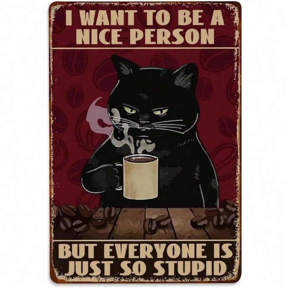 Metal Poster Black Cat Coffee Retro Tin Sign 8x12 Inch Wall Decor for Kitchen Bar Cafe
Metal Poster Black Cat Coffee Retro Tin Sign 8x12 Inch Wall Decor for Kitchen Bar Cafe