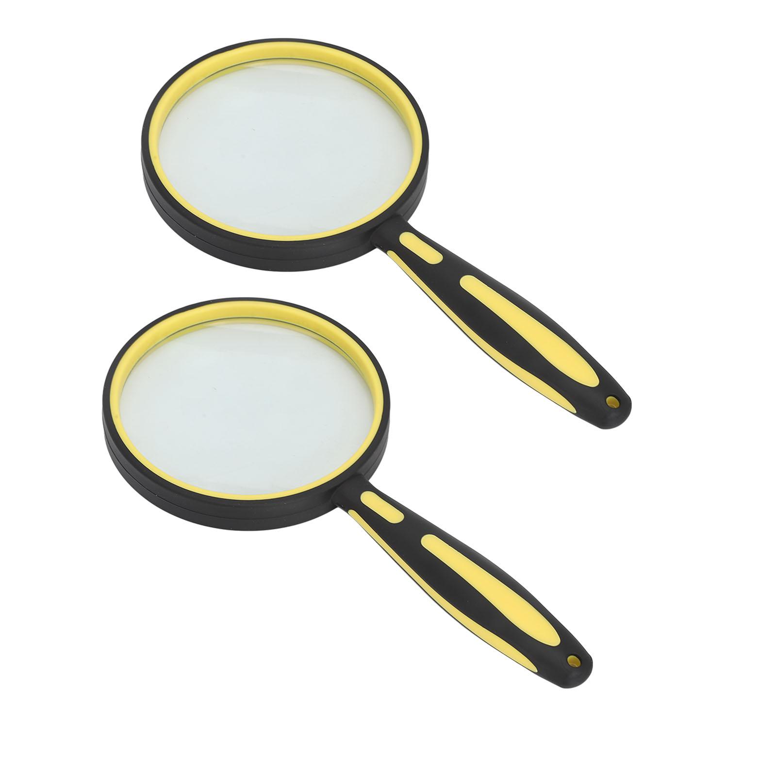Magnifying Glass HD Optical Glass Lens Shatterproof Rubber Handle Handheld Magnifier for Book жовтий
Magnifying Glass HD Optical Glass Lens Shatterproof Rubber Handle Handheld Magnifier for Book жовтий