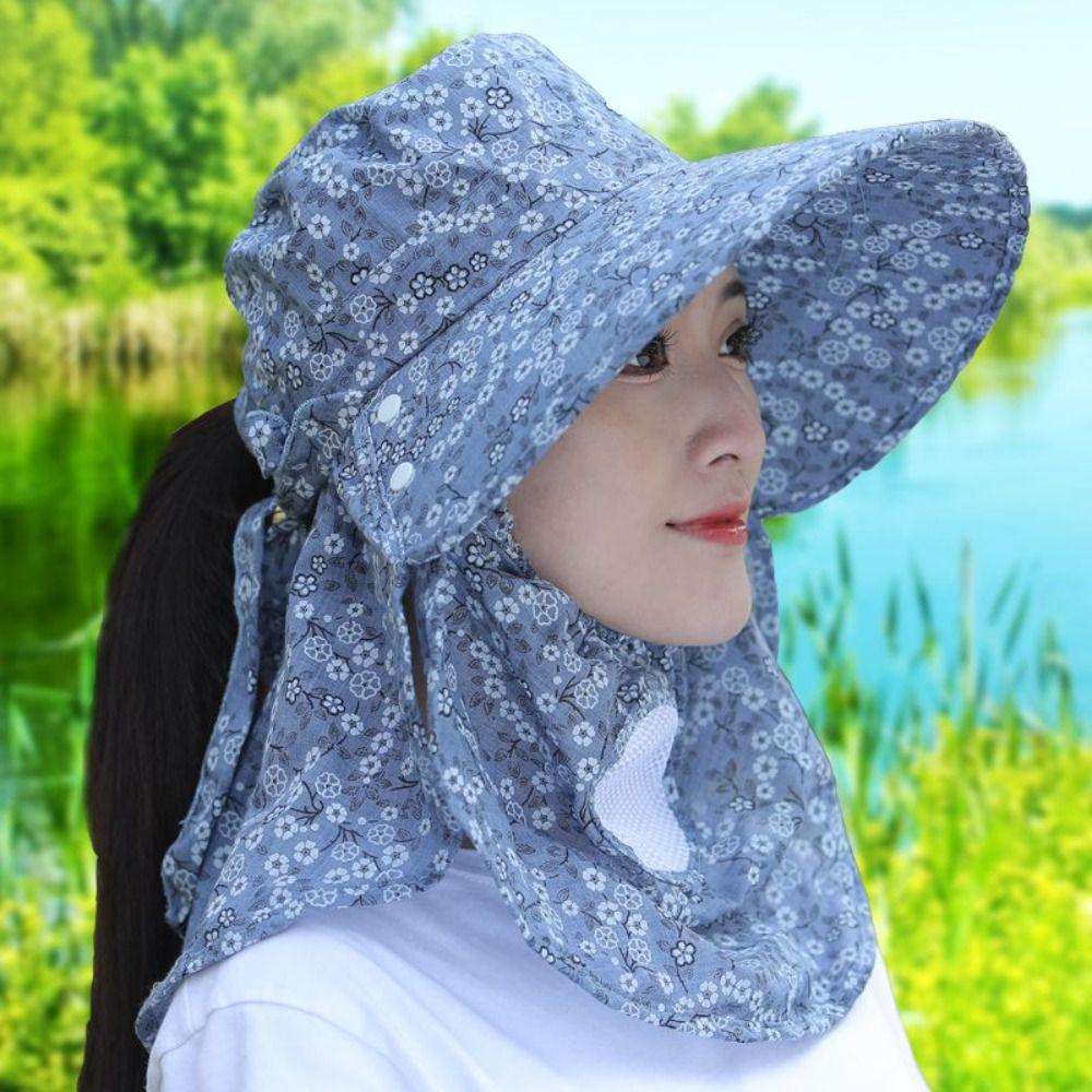 Sun Protection Women Sun Hat Flower Print Tea Picking Hat Portable Cover Face Cap Ladies/Girls
Sun Protection Women Sun Hat Flower Print Tea Picking Hat Portable Cover Face Cap Ladies/Girls
