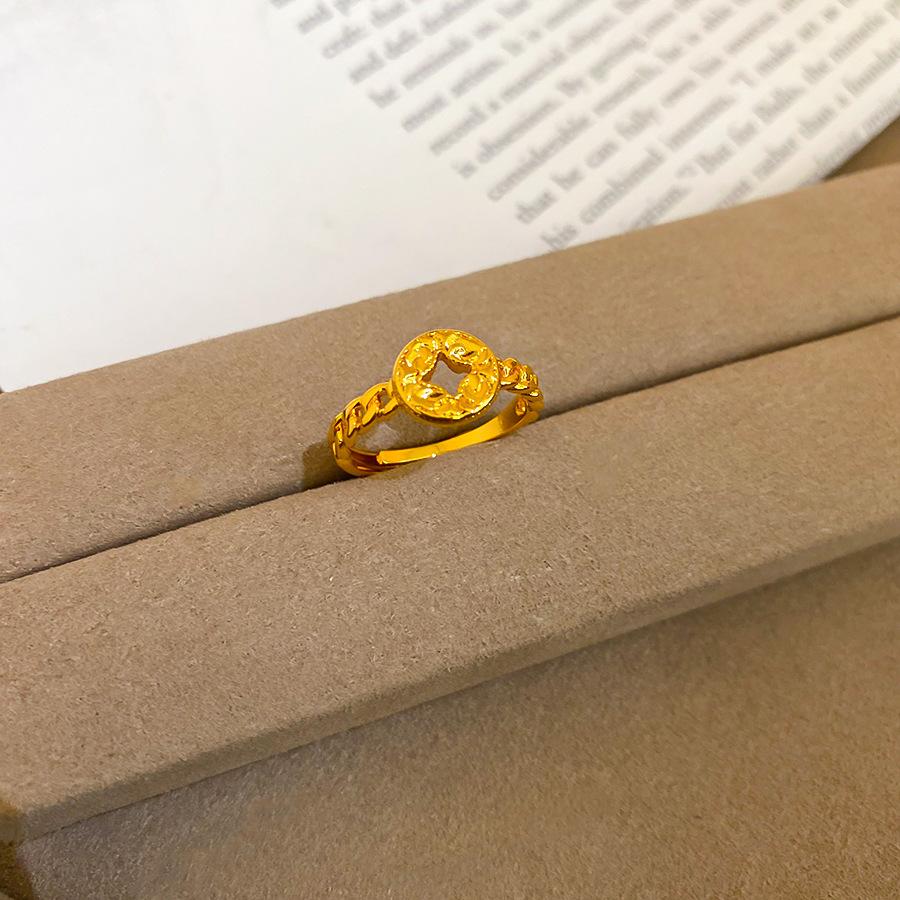 24k sand gold copper coin gourd open ring new Chinese retro index finger ring ring female
24k sand gold copper coin gourd open ring new Chinese retro index finger ring ring female