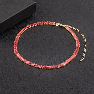 Nidin Classic Colorful Tennis Necklace Men and Women Rectangular Full Zircon Neck Jewelry Adjustable Wedding Party Gift
Nidin Classic Colorful Tennis Necklace Men and Women Rectangular Full Zircon Neck Jewelry Adjustable Wedding Party Gift