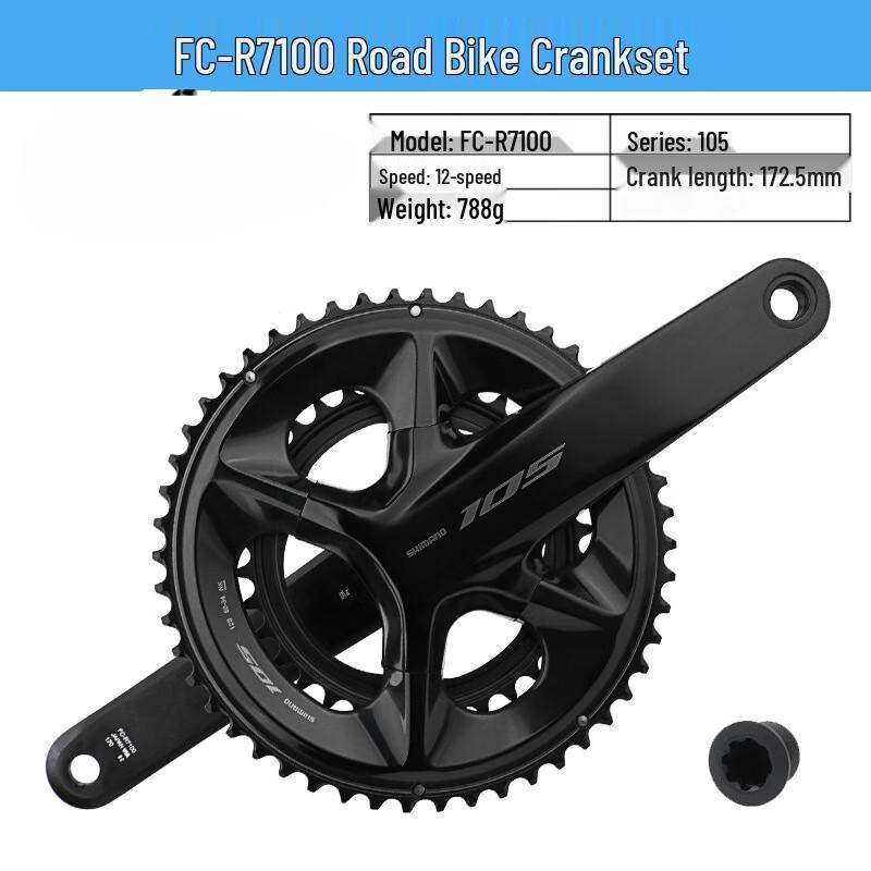 Shimano 105 R7100 Di2 2x12 Speed Road Bike Crankset
Shimano 105 R7100 Di2 2x12 Speed Road Bike Crankset