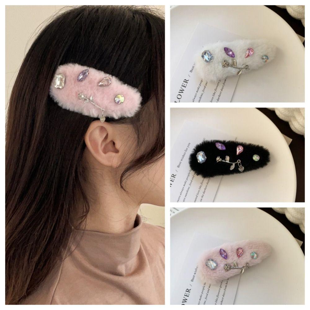 INS Rose Flower Side Clip Barrettes Plush Duckbill Clip Cute Rhinestone Plush Hair Clip Party
INS Rose Flower Side Clip Barrettes Plush Duckbill Clip Cute Rhinestone Plush Hair Clip Party