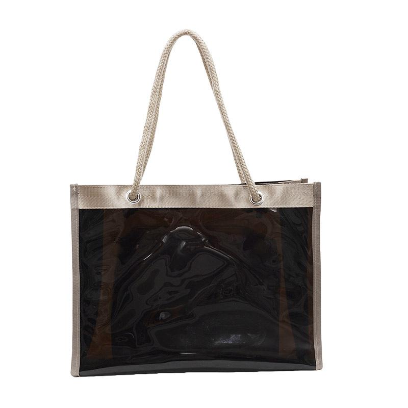 Spring and summer popular transparent large-capacity bag women s new simple fashion trendy jelly shoulder large bag casual tote bag
Spring and summer popular transparent large-capacity bag women s new simple fashion trendy jelly shoulder large bag casual tote bag