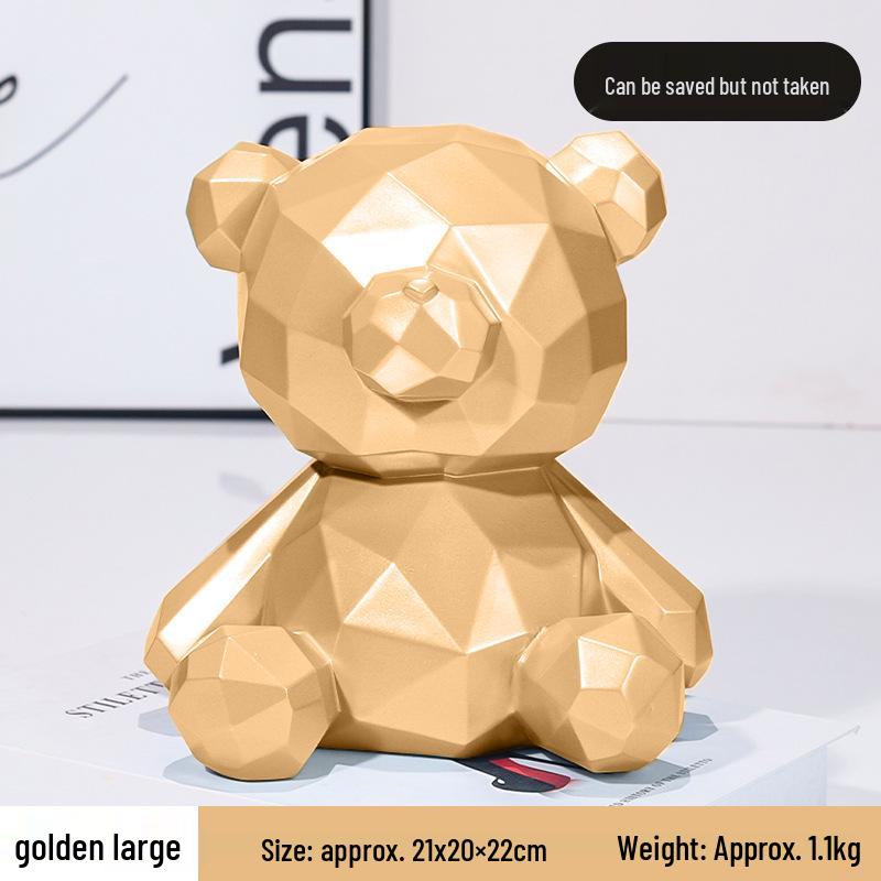 Счастливый геометрический медведь копилка - Безопасное креативное украшение для сбережений для детей
Счастливый геометрический медведь копилка - Безопасное креативное украшение для сбережений для детей