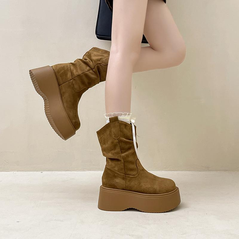 Retro temperament thin thick-soled short boots women s autumn and winter fashion versatile suede pleated feeling with coat medium tube fashion boots 40 верблюд
Retro temperament thin thick-soled short boots women s autumn and winter fashion versatile suede pleated feeling with coat medium tube fashion boots 40 верблюд