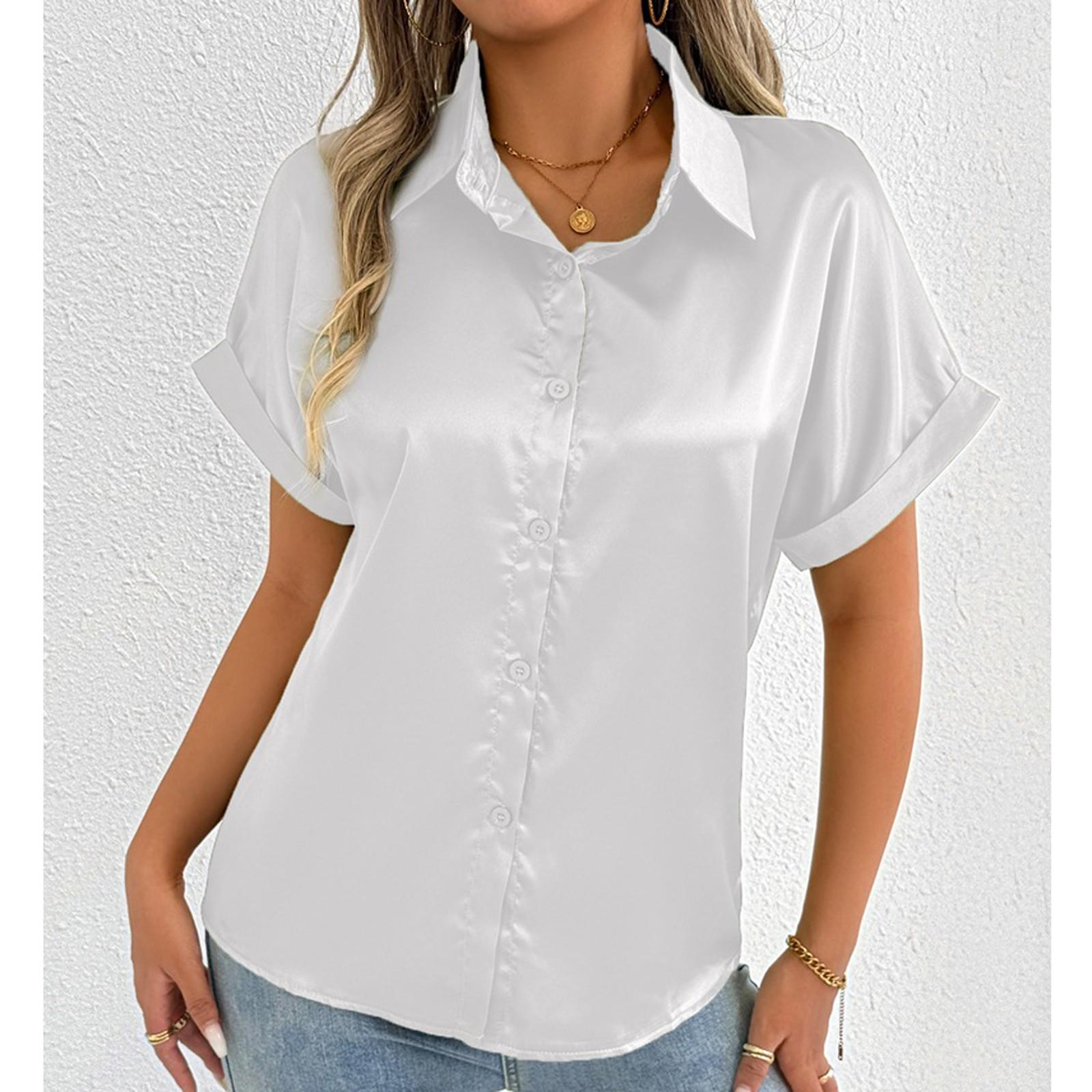 Women s Fashionable Loose Casual V-Neck Solid Color Button Up Top Solid Color Button Up Top XL белый
Women s Fashionable Loose Casual V-Neck Solid Color Button Up Top Solid Color Button Up Top XL белый