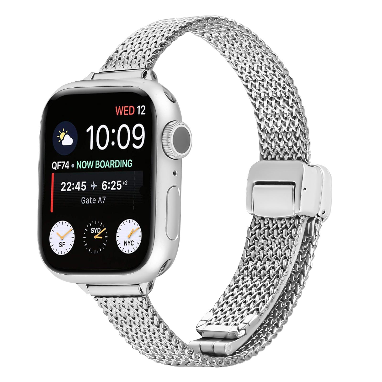 Milanese Watch Band For Apple Watch Series 10 Ultra 9 8 7 SE 6 5 4 3 2 1 46mm 49mm 45mm 44mm 42mm Herringbone Stainless Steel Silver Wrist Strap As shown A
Milanese Watch Band For Apple Watch Series 10 Ultra 9 8 7 SE 6 5 4 3 2 1 46mm 49mm 45mm 44mm 42mm Herringbone Stainless Steel Silver Wrist Strap As shown A