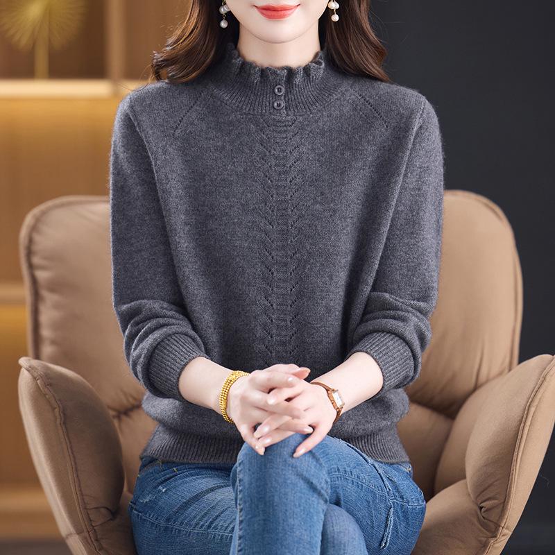 Women s Wool Sweater: Autumn/Winter, High Neck, Warm, Loose Fit, Perfect for Middle-Aged and Seniors XL (115-125jin) сірий колір
Women s Wool Sweater: Autumn/Winter, High Neck, Warm, Loose Fit, Perfect for Middle-Aged and Seniors XL (115-125jin) сірий колір