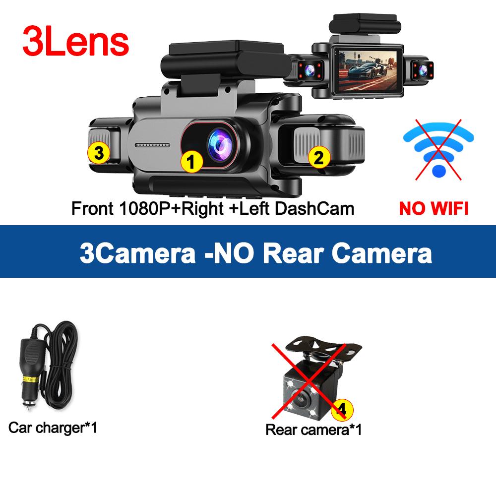 360°Auto Camera 1080P Video Recorder 3/4 Lens WIFI DashCam for Car DVR Black Box Night Vision 24H Parking Monitor Car Assecory NONE
360°Auto Camera 1080P Video Recorder 3/4 Lens WIFI DashCam for Car DVR Black Box Night Vision 24H Parking Monitor Car Assecory NONE