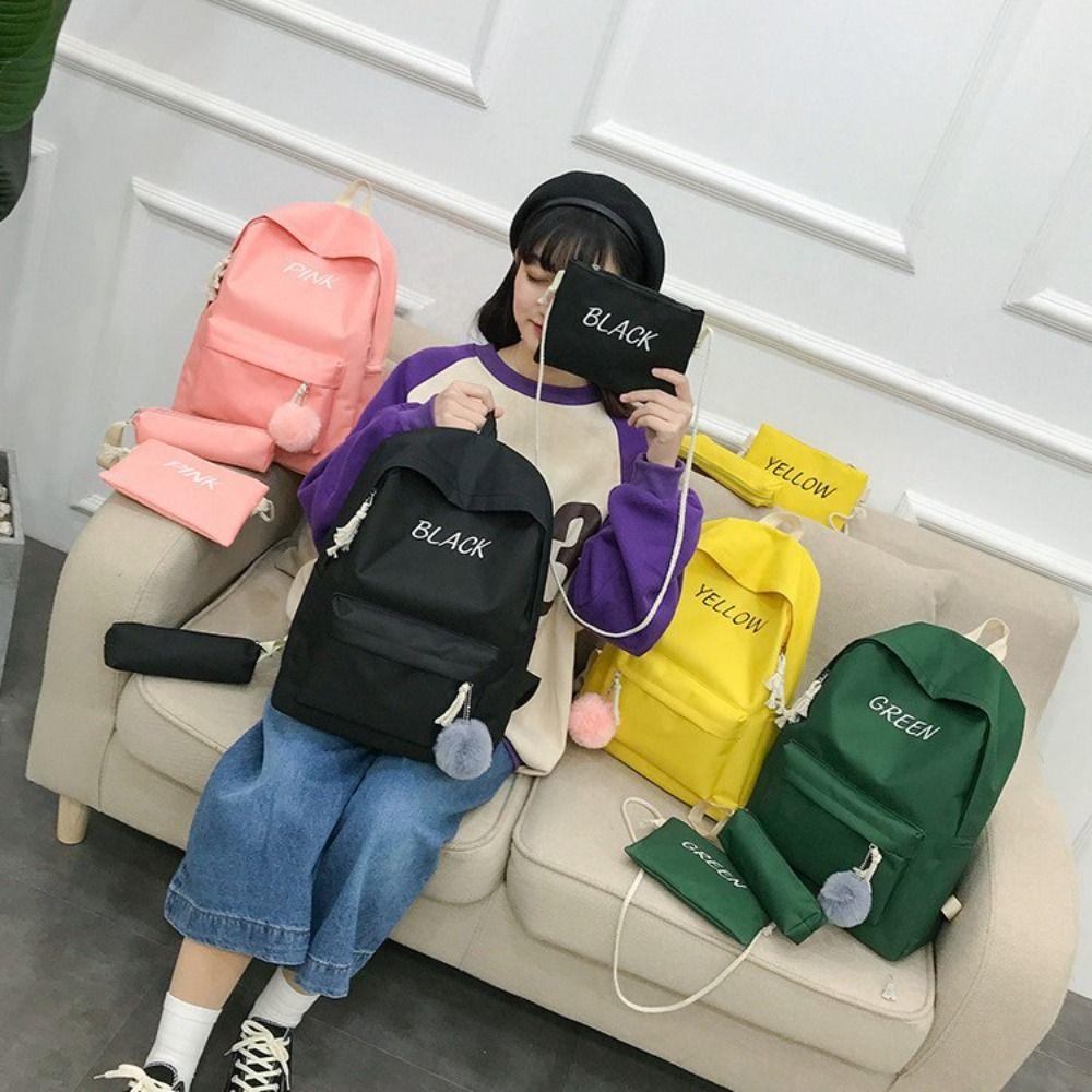 Solid Color Women s Backpack Three-piece Set Student Backpack Fashion Backpack Set Students
Solid Color Women s Backpack Three-piece Set Student Backpack Fashion Backpack Set Students