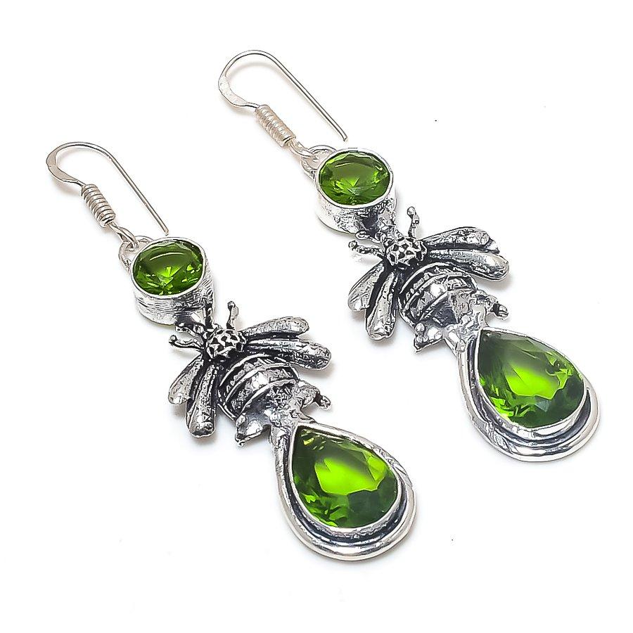 Natural Peridot Gemstone Handmade 925 Sterling Silver Earring 2.56 B7n24
Natural Peridot Gemstone Handmade 925 Sterling Silver Earring 2.56 B7n24