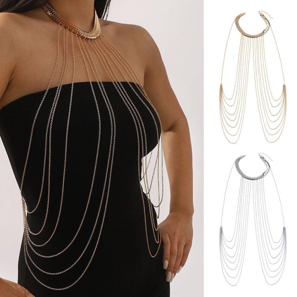Multilayer Hot Sexy Body Chain Necklaces Shiny Jewelry Body Chain Harness Women Lady Girl Female золотий
Multilayer Hot Sexy Body Chain Necklaces Shiny Jewelry Body Chain Harness Women Lady Girl Female золотий