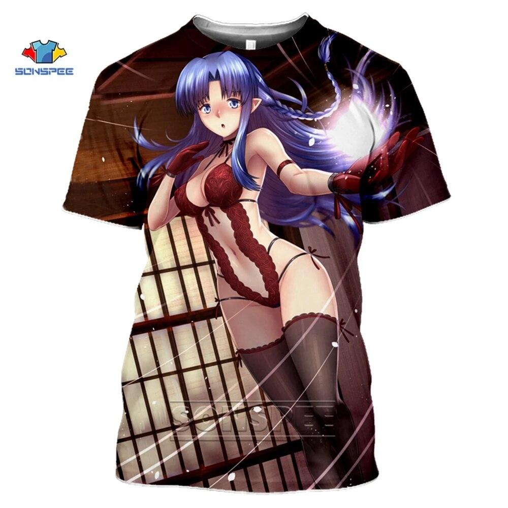 SONSPEE Fate Stay Night футболка с 3d принтом, повседневные футболки Fate Zero с коротким рукавом, аниме, Harajuku, летний топ, мужская и женская одежда для спортзала 6XL
SONSPEE Fate Stay Night футболка с 3d принтом, повседневные футболки Fate Zero с коротким рукавом, аниме, Harajuku, летний топ, мужская и женская одежда для спортзала 6XL