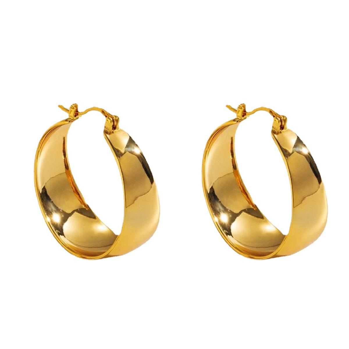 Stainless Steel Gold Plated Smooth Wide Hoop Earrings for Women Large Circle Earring Statement Zircon Gift золотой
Stainless Steel Gold Plated Smooth Wide Hoop Earrings for Women Large Circle Earring Statement Zircon Gift золотой