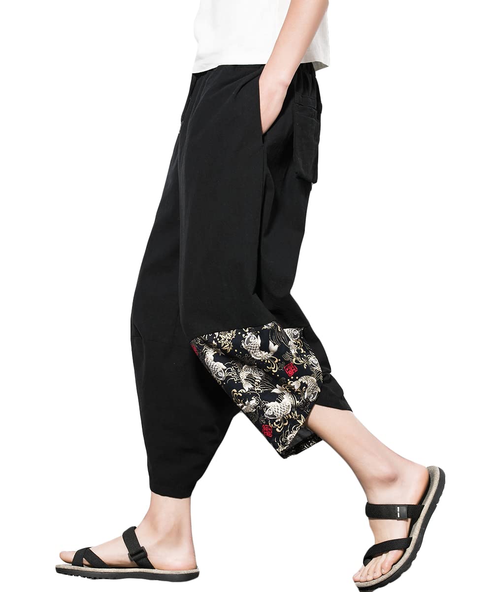 YFFUSHI Sarouel Aladdin Sizes 6 Japanese Adjustable Drawstring Men s Pants, Wide-Leg Pants, Pants, M-5XL, 3/4 Length, Cotton, Black, Patterns, Style,
YFFUSHI Sarouel Aladdin Sizes 6 Japanese Adjustable Drawstring Men s Pants, Wide-Leg Pants, Pants, M-5XL, 3/4 Length, Cotton, Black, Patterns, Style,