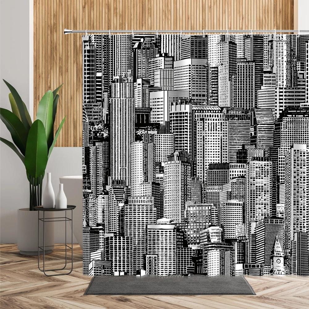 Нью-Йорк Ночной пейзаж Душевая занавеска Современный городской мост Здание Шторы для ванной 3D Ретро Черно-белые фото Декор для ванной комнаты Набор W120xH180cm
Нью-Йорк Ночной пейзаж Душевая занавеска Современный городской мост Здание Шторы для ванной 3D Ретро Черно-белые фото Декор для ванной комнаты Набор W120xH180cm