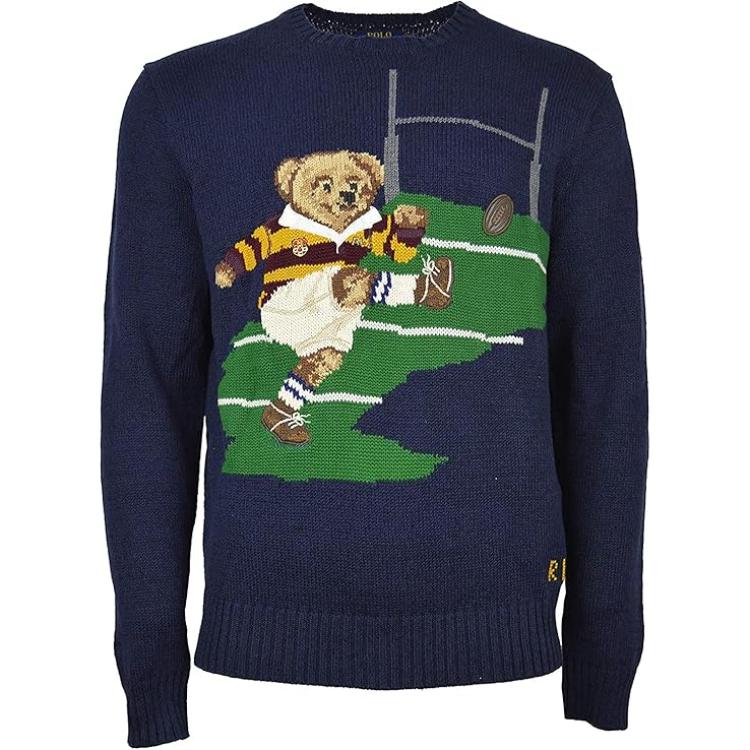 Polo Ralph Lauren Свитер мужской трикотажный с длинным рукавом и круглым вырезом, с вышивкой Rugby Bear, темно-синий 710816351-001 XS
Polo Ralph Lauren Свитер мужской трикотажный с длинным рукавом и круглым вырезом, с вышивкой Rugby Bear, темно-синий 710816351-001 XS