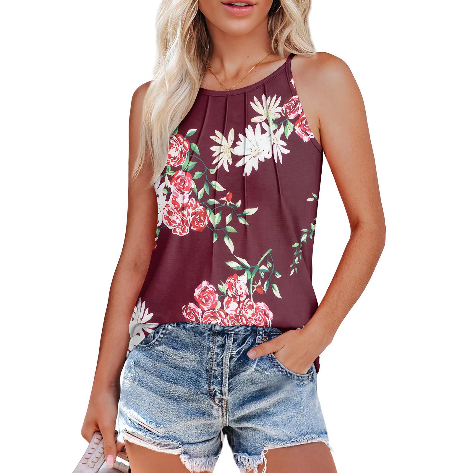 Жіночі літні безрукавки, плісировані з круглим вирізом, повсякденні безрукавки для жінок, сорочки без рукавів вільного крою XL винний
Жіночі літні безрукавки, плісировані з круглим вирізом, повсякденні безрукавки для жінок, сорочки без рукавів вільного крою XL винний