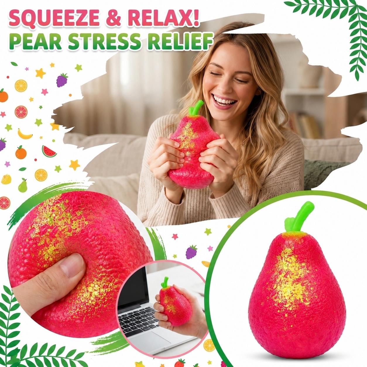 Pear Shape Simulation Squeeze Toy Soft TPR Material Stress Relief Sensory Toy for Hand Exercise and Relaxation Use One Size
Pear Shape Simulation Squeeze Toy Soft TPR Material Stress Relief Sensory Toy for Hand Exercise and Relaxation Use One Size