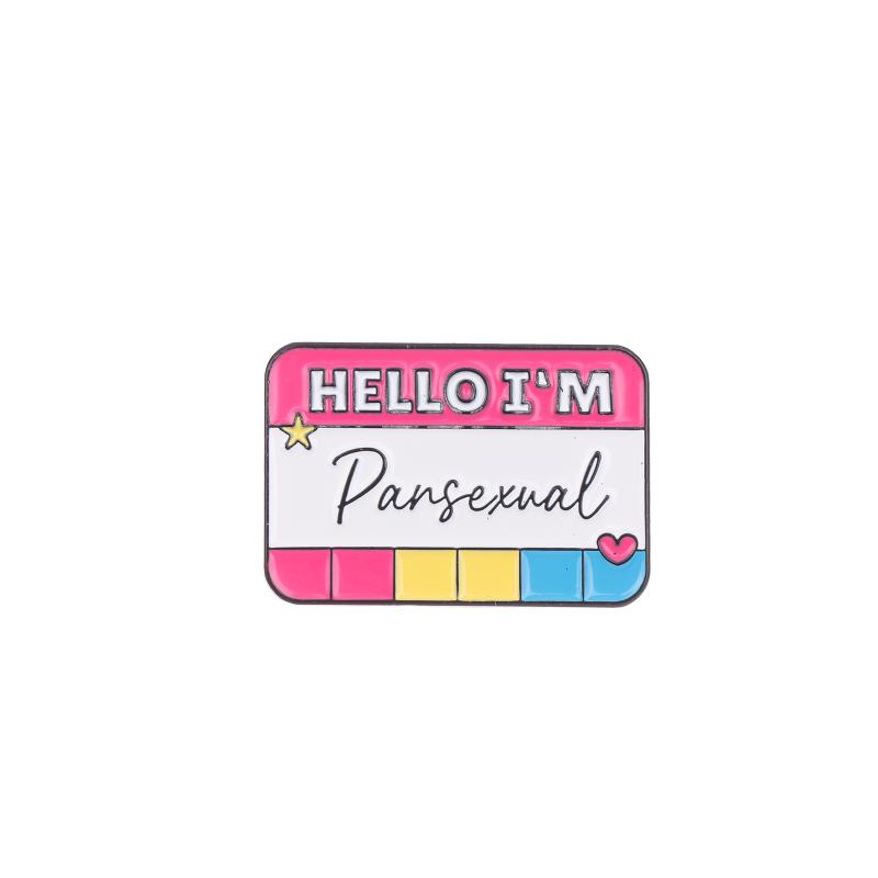 Hello I m Enamel Pins BI Pan Asexual Trans Gay Lesbian Brooches Lapel Badges Pride Rainbow Color Dialog Box Jewelry
Hello I m Enamel Pins BI Pan Asexual Trans Gay Lesbian Brooches Lapel Badges Pride Rainbow Color Dialog Box Jewelry