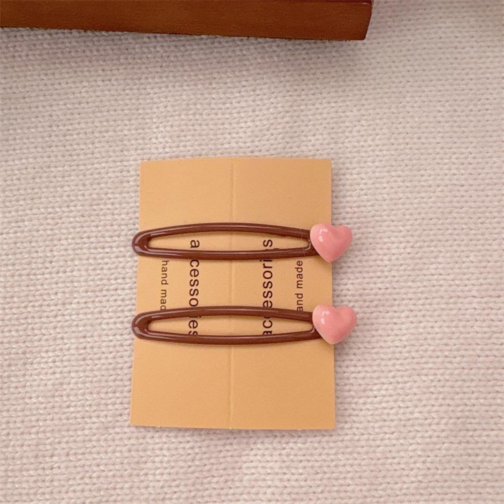 A Pair Cute Sweet Style Heart BB Hairpin Love Heart Decor Y2K Students Bangs Hair Clips Hair Accessories Girls Charm Hairgrips
A Pair Cute Sweet Style Heart BB Hairpin Love Heart Decor Y2K Students Bangs Hair Clips Hair Accessories Girls Charm Hairgrips