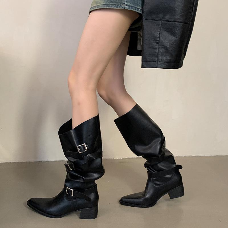 Осень и зима новые, но до колена остроносые рыцарские сапоги удобные толстый каблук высокие сапоги модные универсальные широкие сапоги 40
Осень и зима новые, но до колена остроносые рыцарские сапоги удобные толстый каблук высокие сапоги модные универсальные широкие сапоги 40