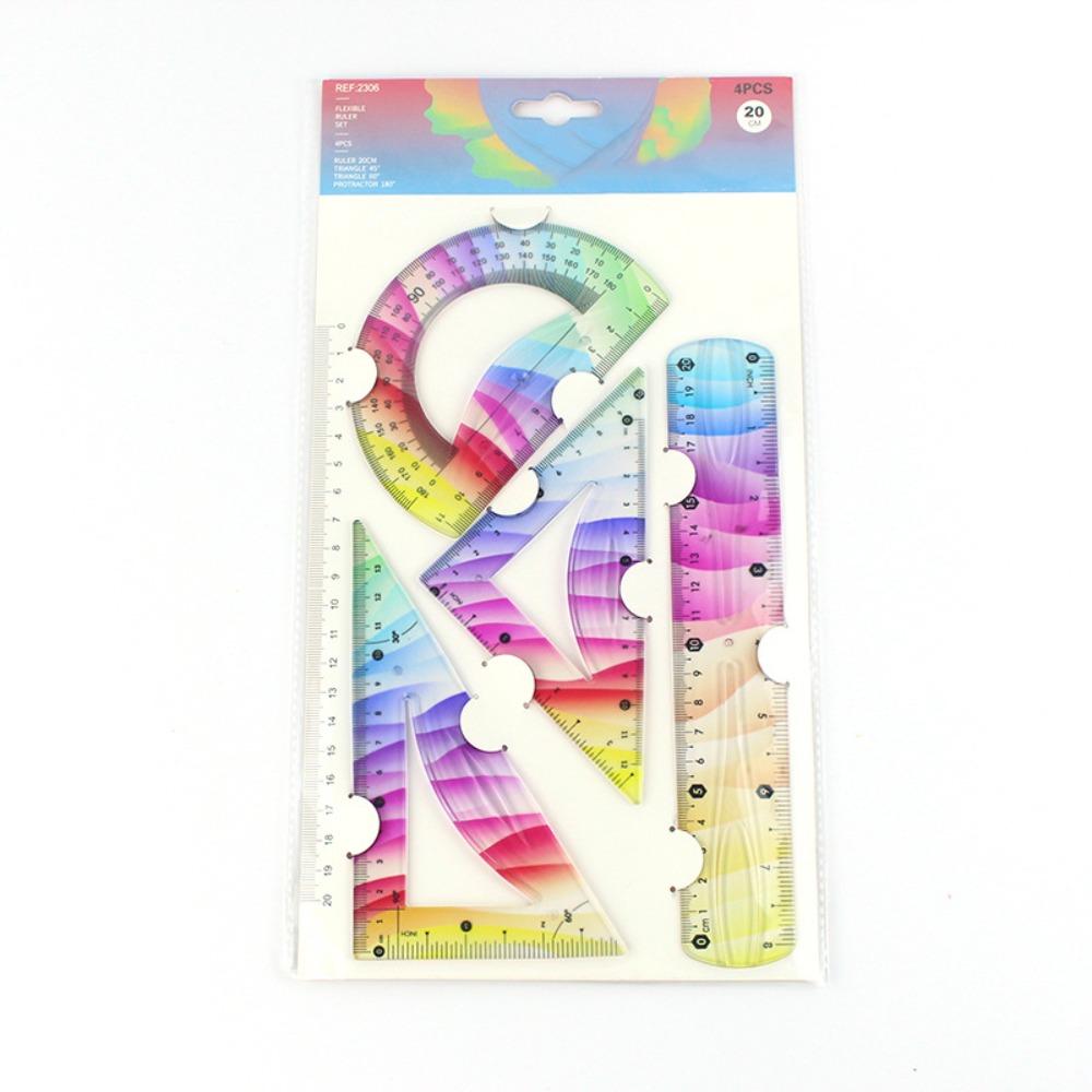 4 Pcs/set Inch And Metric Rainbow Flexible Ruler Set 20cm/8inch Drawing Ruler Children
4 Pcs/set Inch And Metric Rainbow Flexible Ruler Set 20cm/8inch Drawing Ruler Children