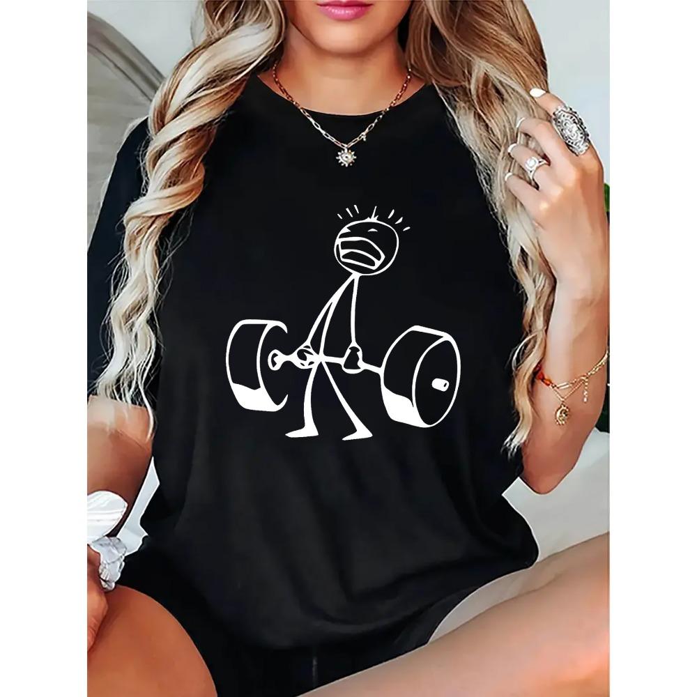 Dumbbell Graphic Print Tee Gym Casual Wear Summer Short Sleeved Harajuku Streetwear Tops Tees Men Clothing Popular S
Dumbbell Graphic Print Tee Gym Casual Wear Summer Short Sleeved Harajuku Streetwear Tops Tees Men Clothing Popular S