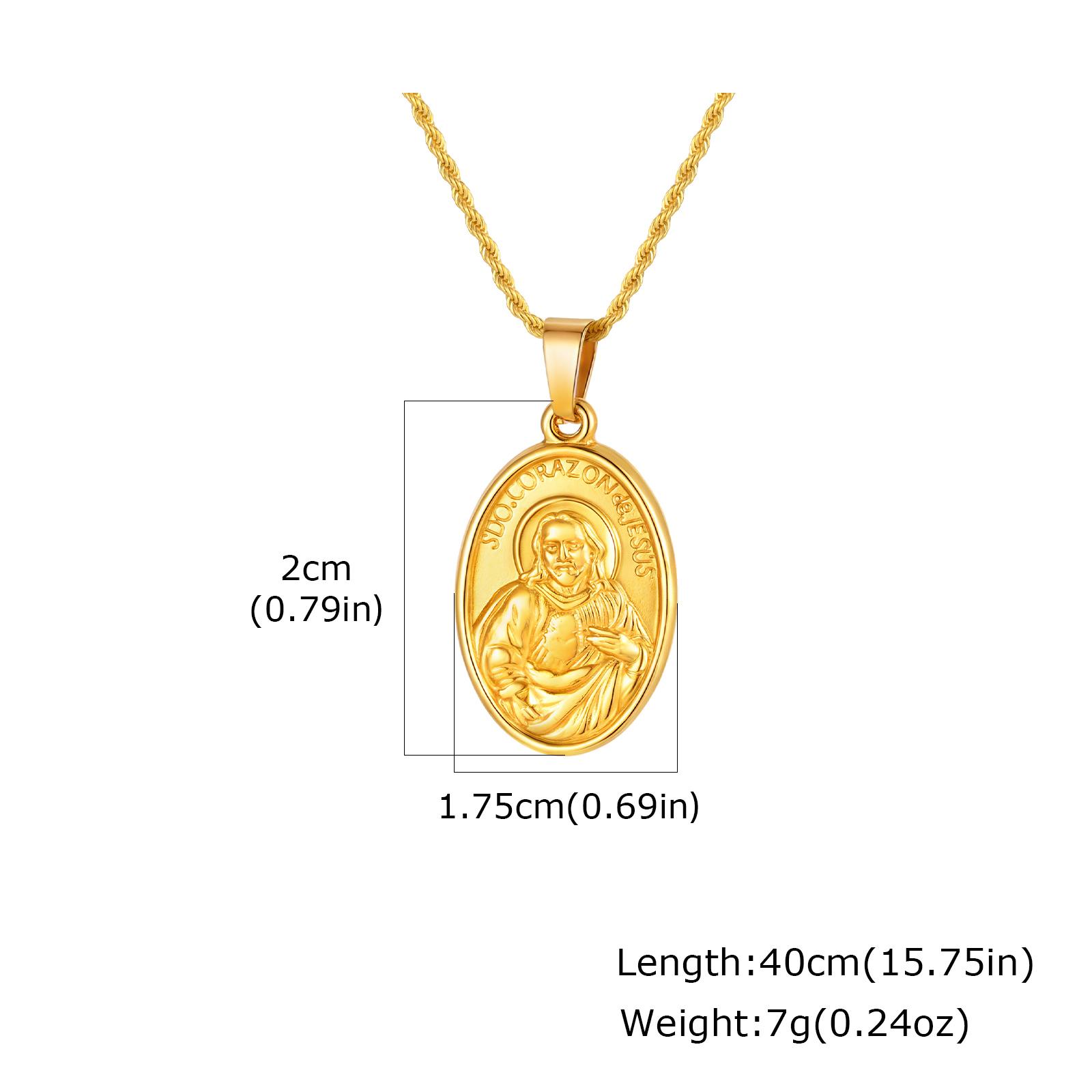 18K Gold Plated Reversible Catholic Necklace Sagrado Corazon de Jesus Our Lady of Itati Corrientes Religious Jewelry for Women 24 inch
18K Gold Plated Reversible Catholic Necklace Sagrado Corazon de Jesus Our Lady of Itati Corrientes Religious Jewelry for Women 24 inch