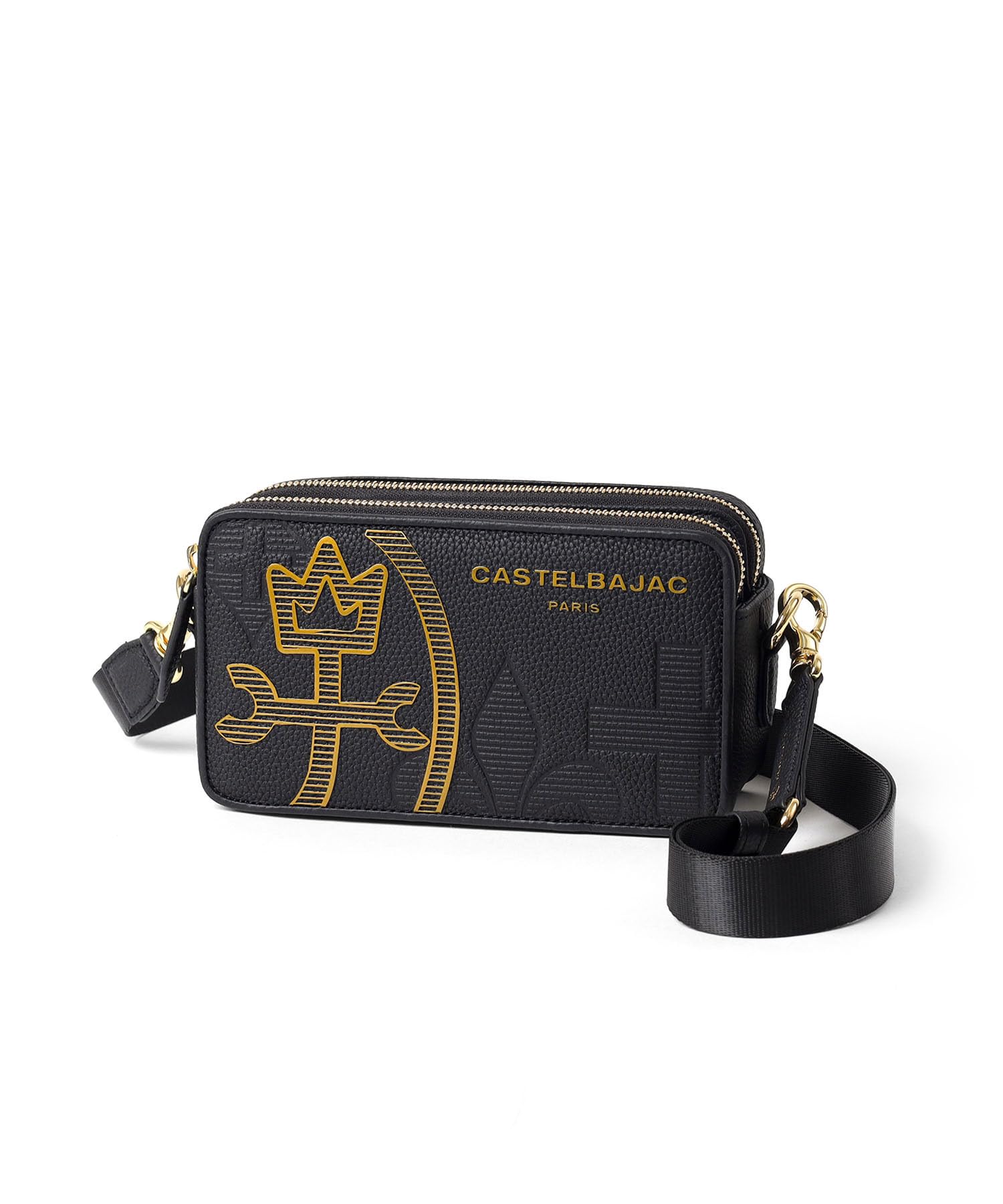 Castelbajac Canelé Leather Shoulder Bag, Mini, No. 35121, Black
Castelbajac Canelé Leather Shoulder Bag, Mini, No. 35121, Black