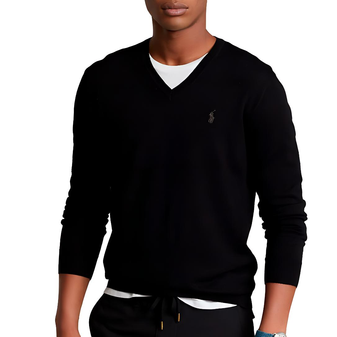 Polo Ralph Lauren Маленькое вышитое лого пони Моющийся трикотажный свитер с V-образным вырезом Мужской свитер Черный MNPOSWE16820069-001 XS
Polo Ralph Lauren Маленькое вышитое лого пони Моющийся трикотажный свитер с V-образным вырезом Мужской свитер Черный MNPOSWE16820069-001 XS