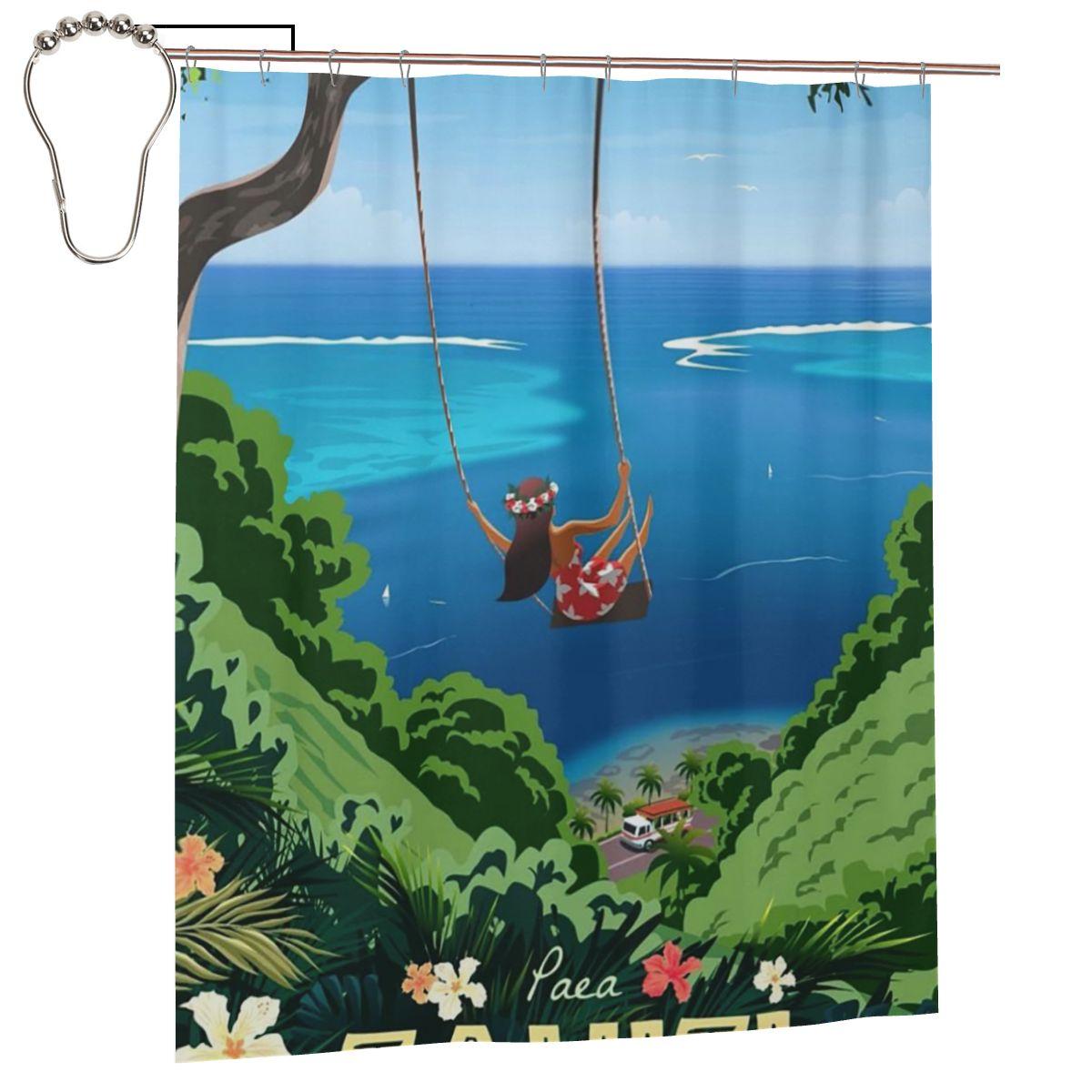 Hinano Tahiti Shower Curtain Bathroom Polyester Waterproof Bath Curtains With Hooks W60H190(CM)-1 Pcs
Hinano Tahiti Shower Curtain Bathroom Polyester Waterproof Bath Curtains With Hooks W60H190(CM)-1 Pcs