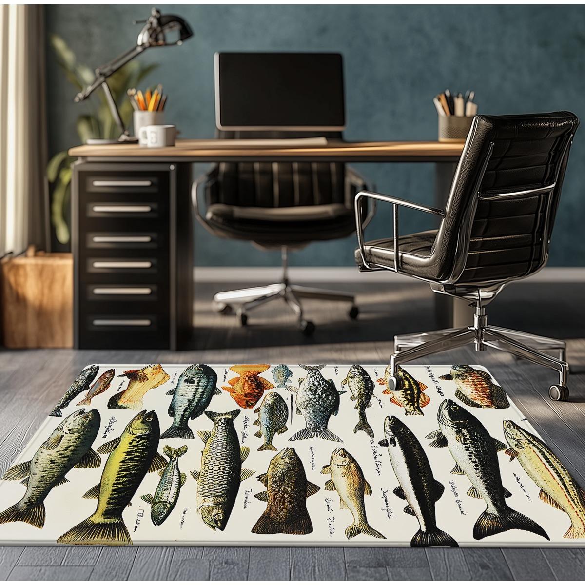 Fish species collection vintage illustration crystal velvet rug nature science education theme for fishing lover or study room 50x 80cm
Fish species collection vintage illustration crystal velvet rug nature science education theme for fishing lover or study room 50x 80cm