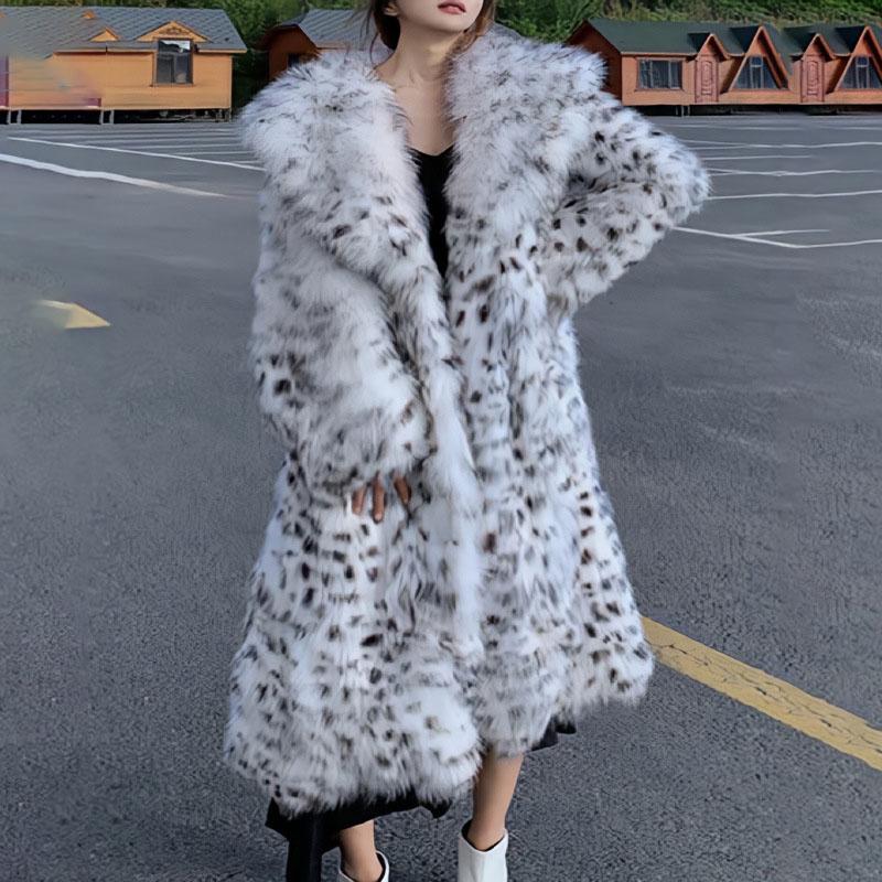Women s Winter Imitation Fox Fur Young Leopard-print Fur Coat Long Knee-length Mink Coat S белый
Women s Winter Imitation Fox Fur Young Leopard-print Fur Coat Long Knee-length Mink Coat S белый