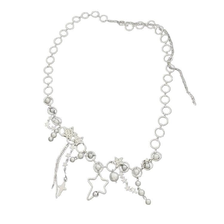 Modern Geometric Shape Waist Belt Body Chain Feature Star Charm and Metallic Fringe Detailing Clothing Decoration 1
Modern Geometric Shape Waist Belt Body Chain Feature Star Charm and Metallic Fringe Detailing Clothing Decoration 1